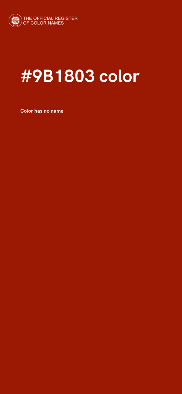 #9B1803 color image