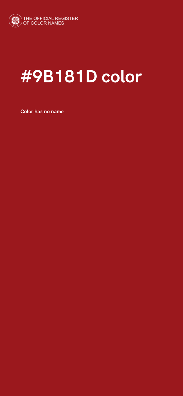 #9B181D color image