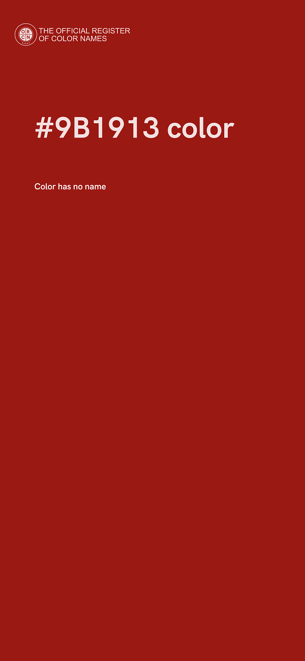 #9B1913 color image