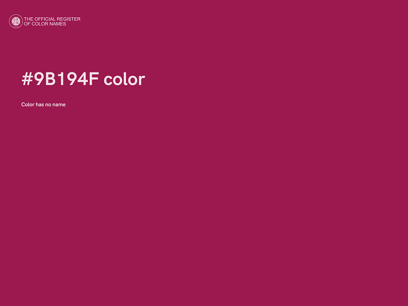 #9B194F color image