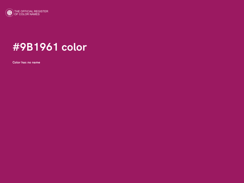#9B1961 color image