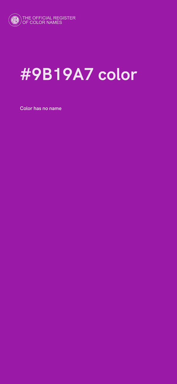 #9B19A7 color image