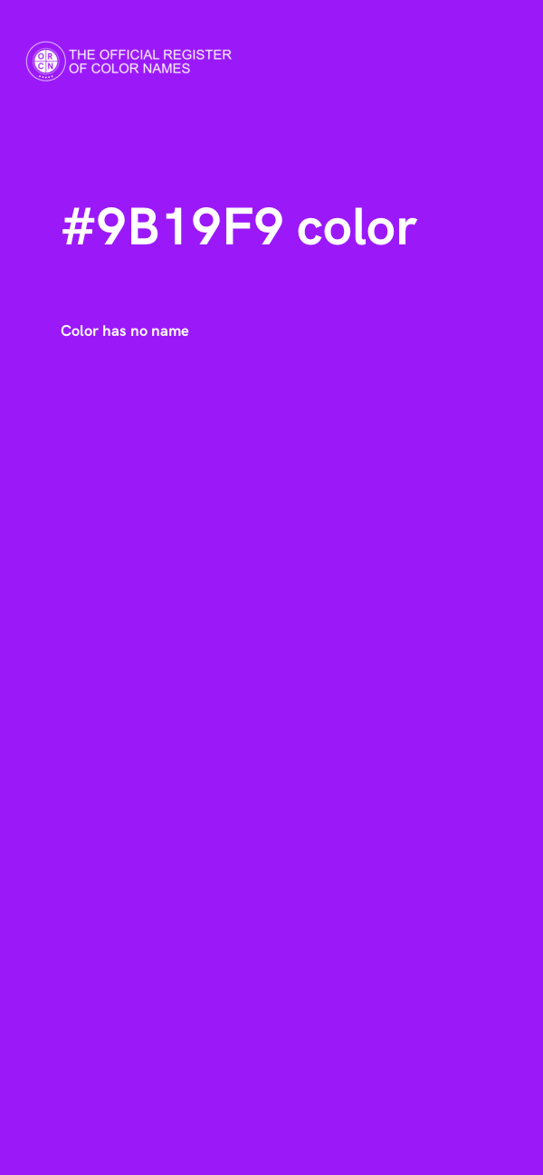 #9B19F9 color image