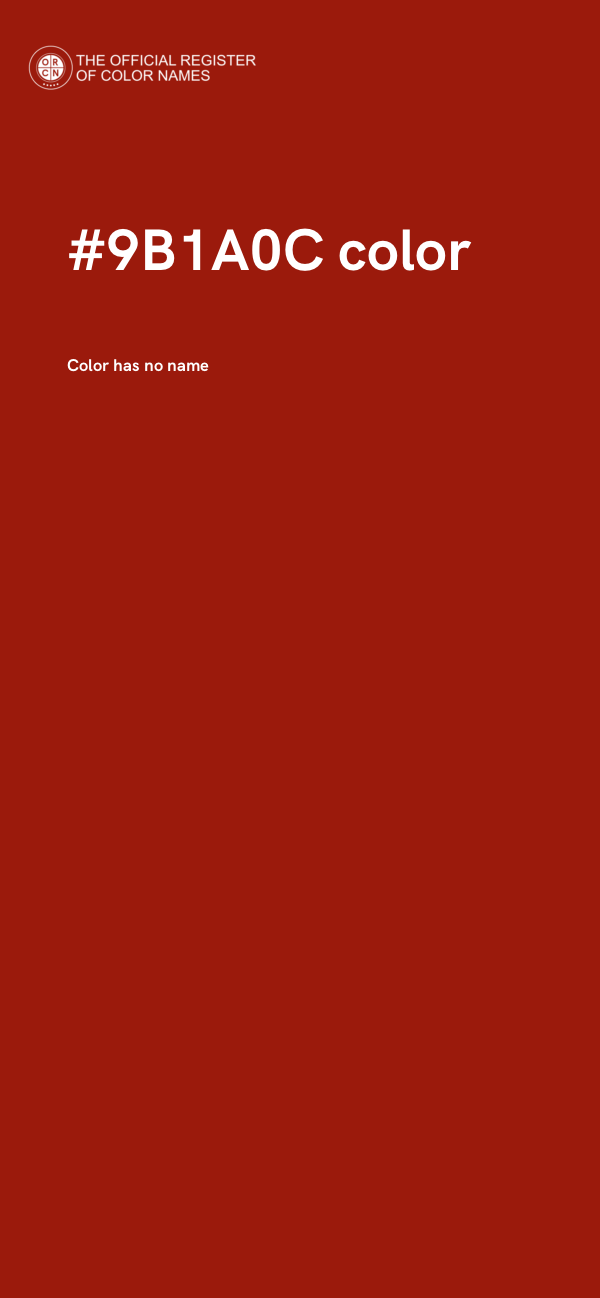 #9B1A0C color image