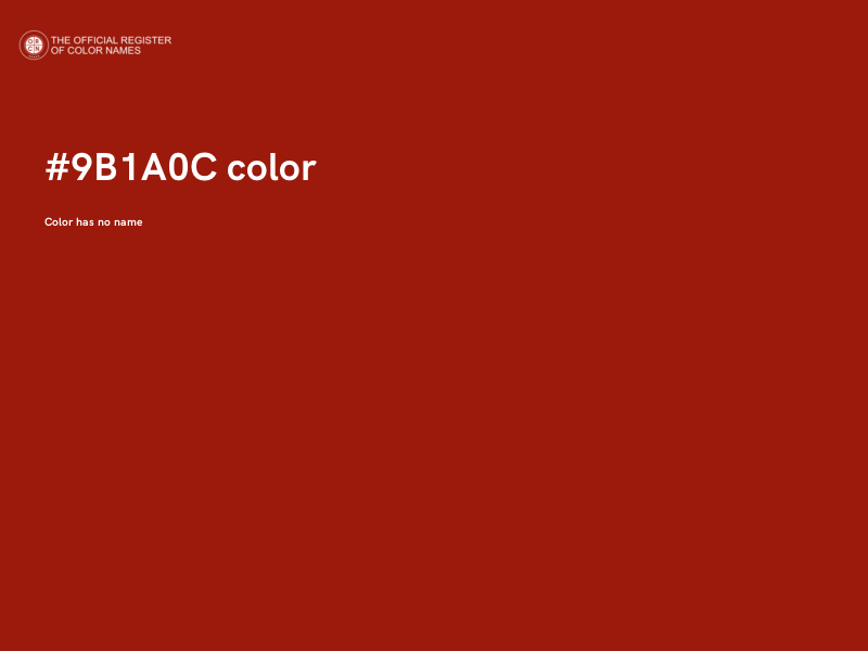 #9B1A0C color image