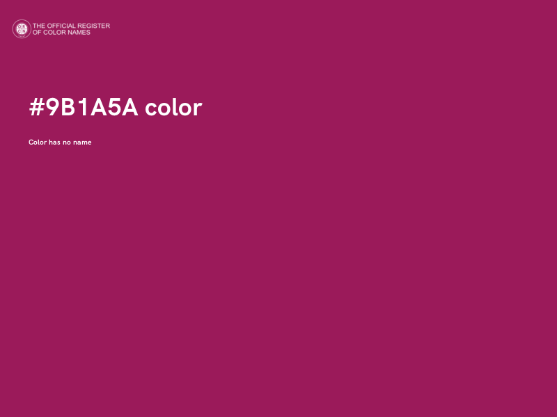 #9B1A5A color image