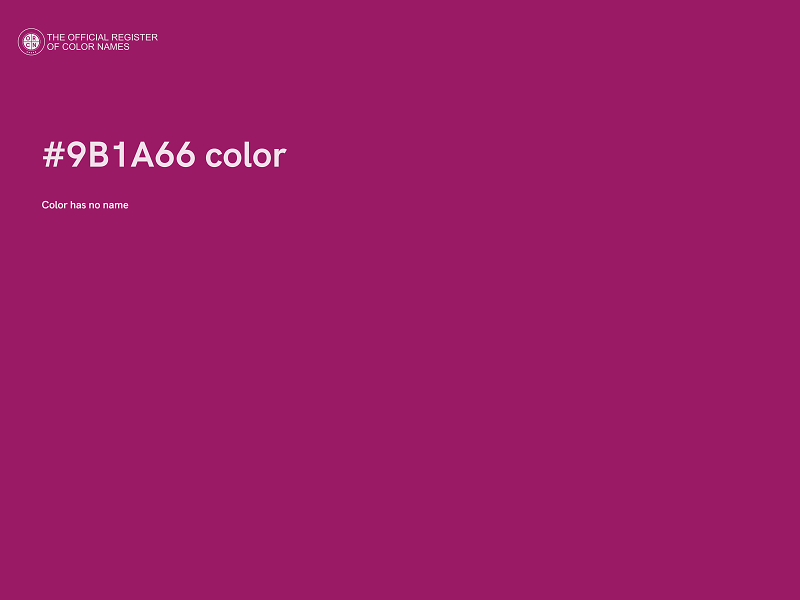 #9B1A66 color image