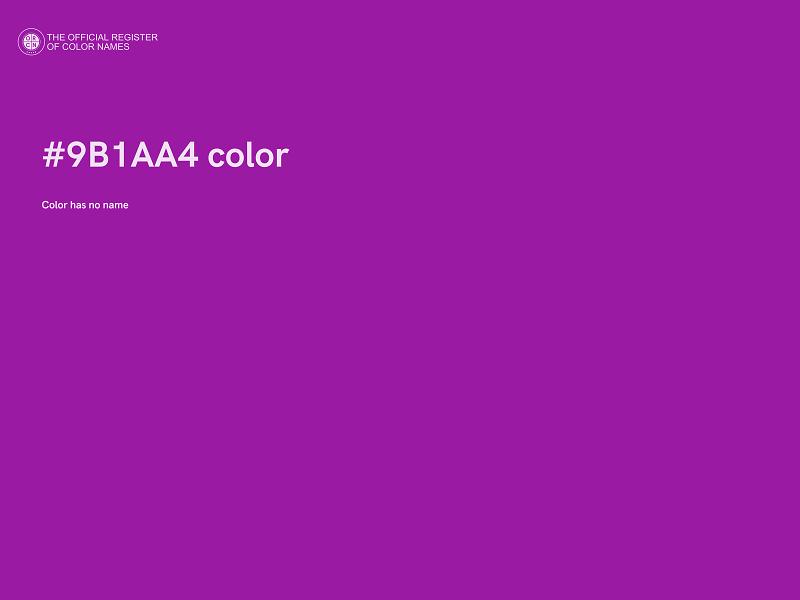 #9B1AA4 color image