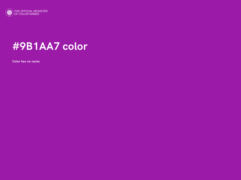 #9B1AA7 color image