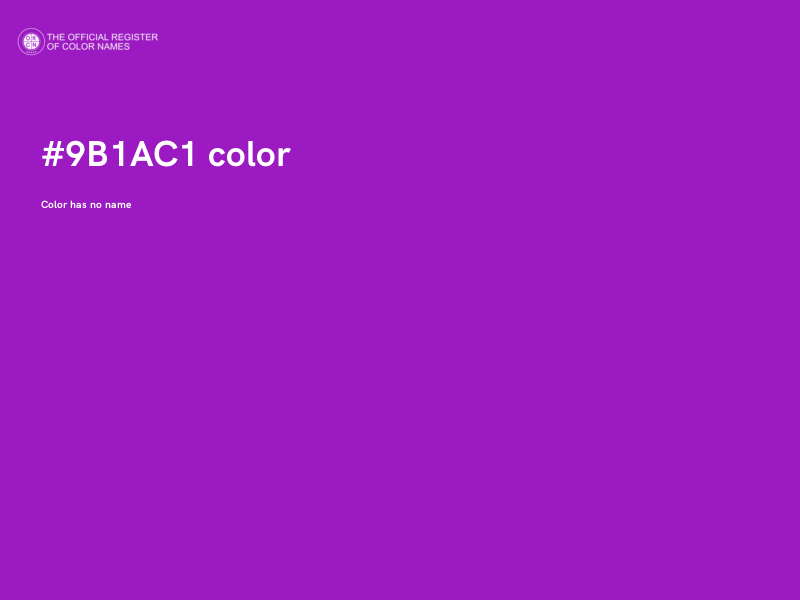 #9B1AC1 color image