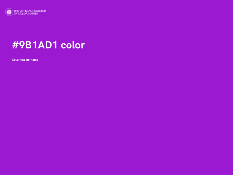 #9B1AD1 color image