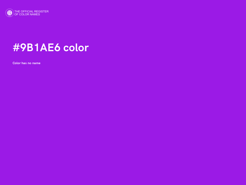 #9B1AE6 color image