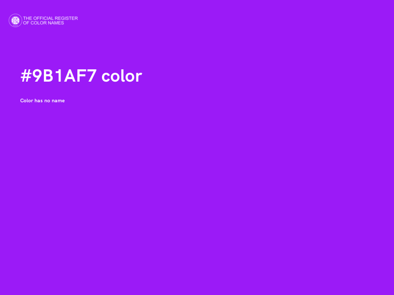 #9B1AF7 color image