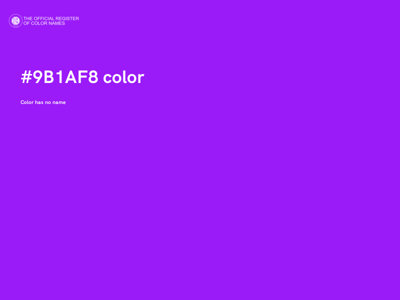 #9B1AF8 color image