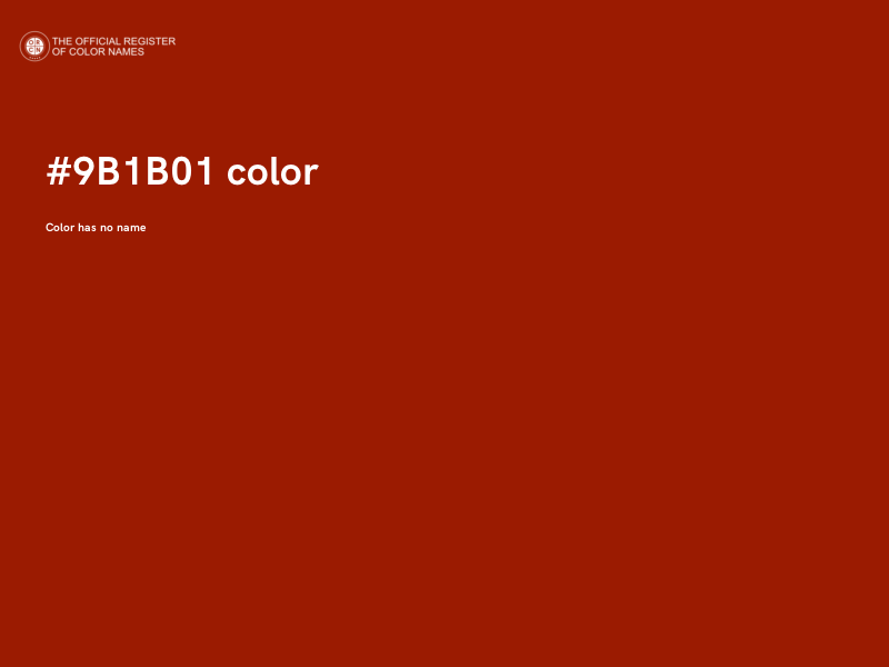 #9B1B01 color image