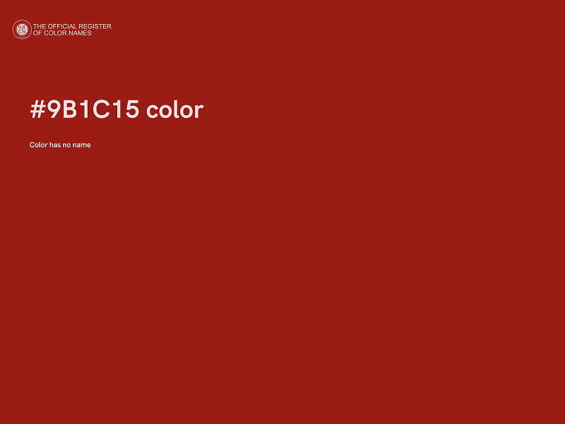 #9B1C15 color image