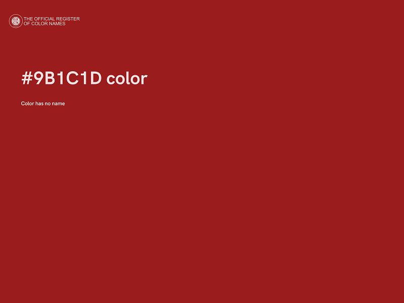 #9B1C1D color image