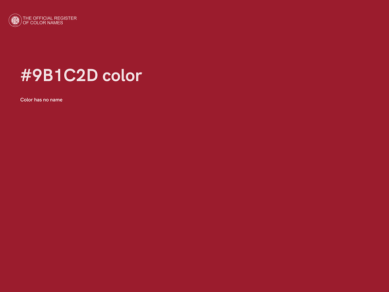 #9B1C2D color image