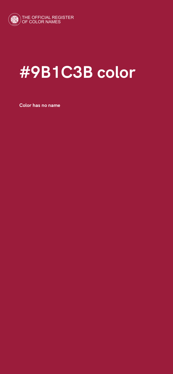 #9B1C3B color image