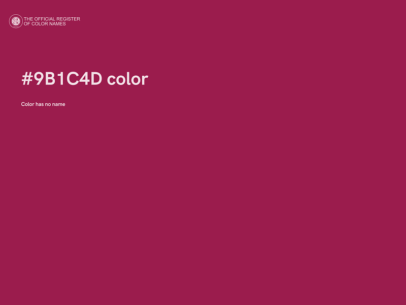 #9B1C4D color image