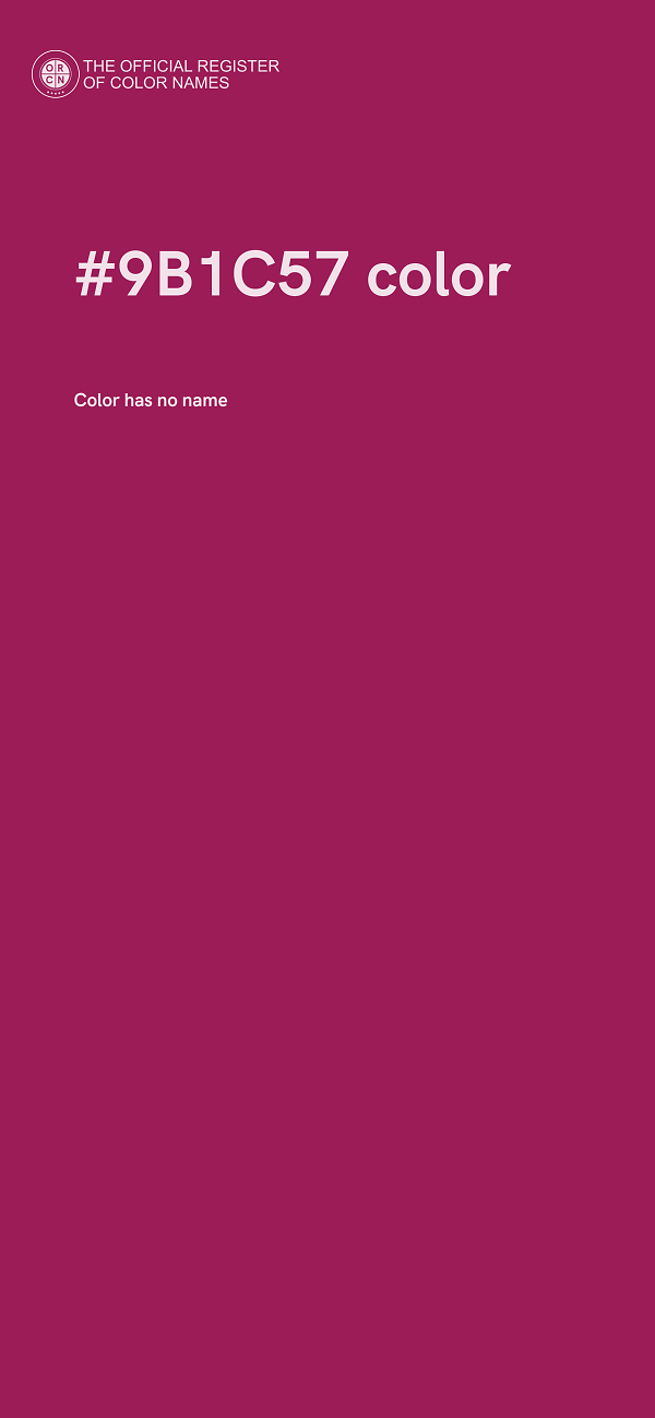 #9B1C57 color image