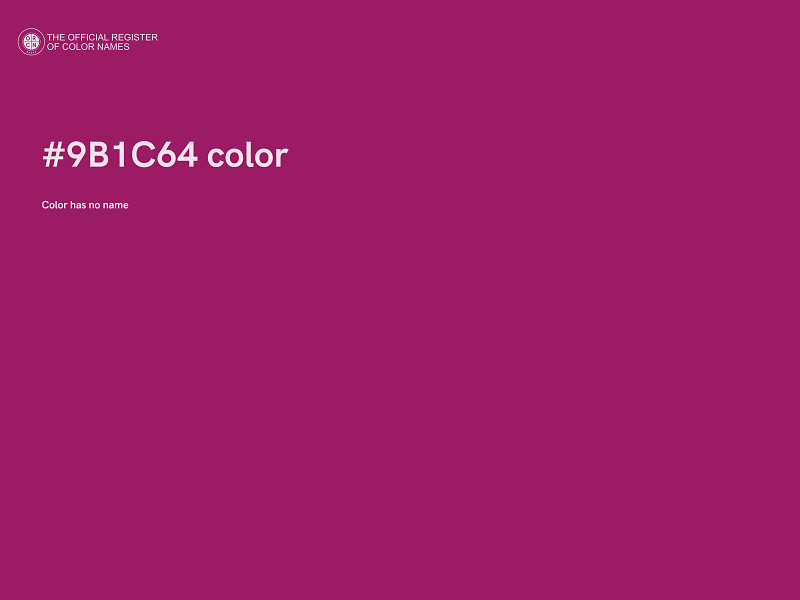 #9B1C64 color image