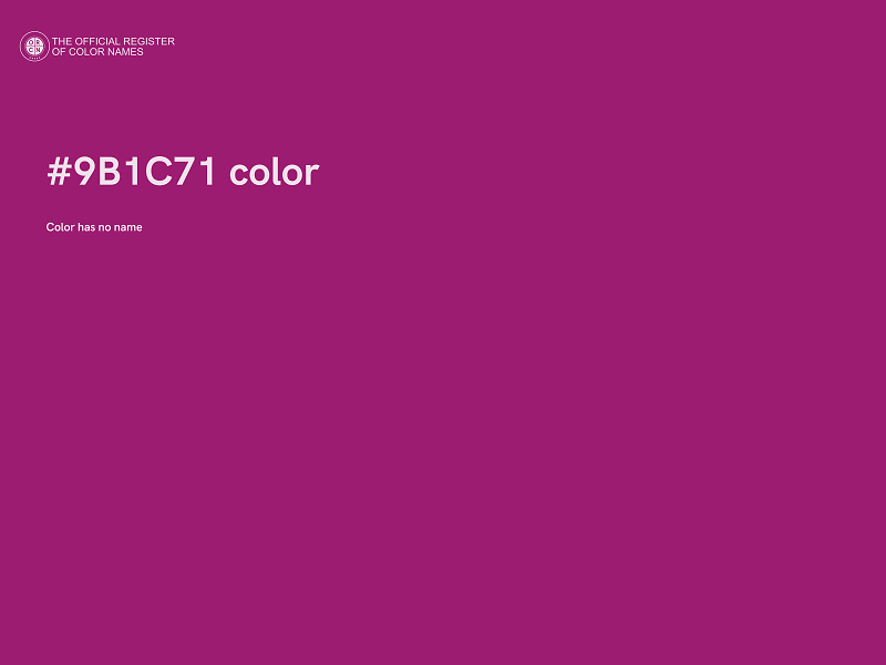 #9B1C71 color image
