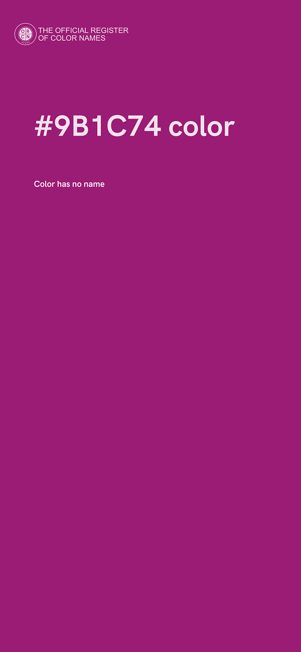 #9B1C74 color image