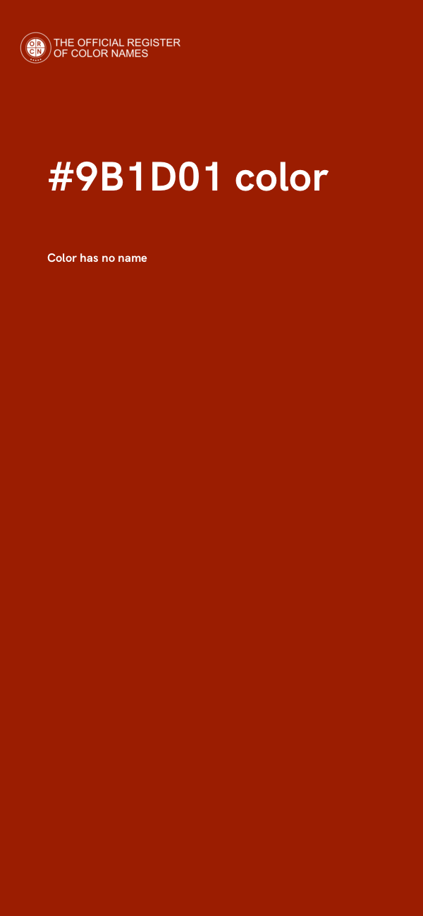 #9B1D01 color image