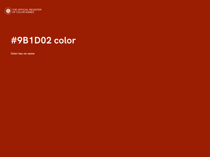 #9B1D02 color image