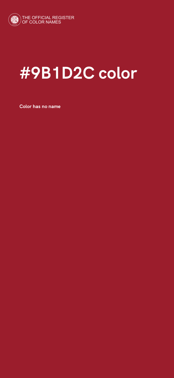 #9B1D2C color image