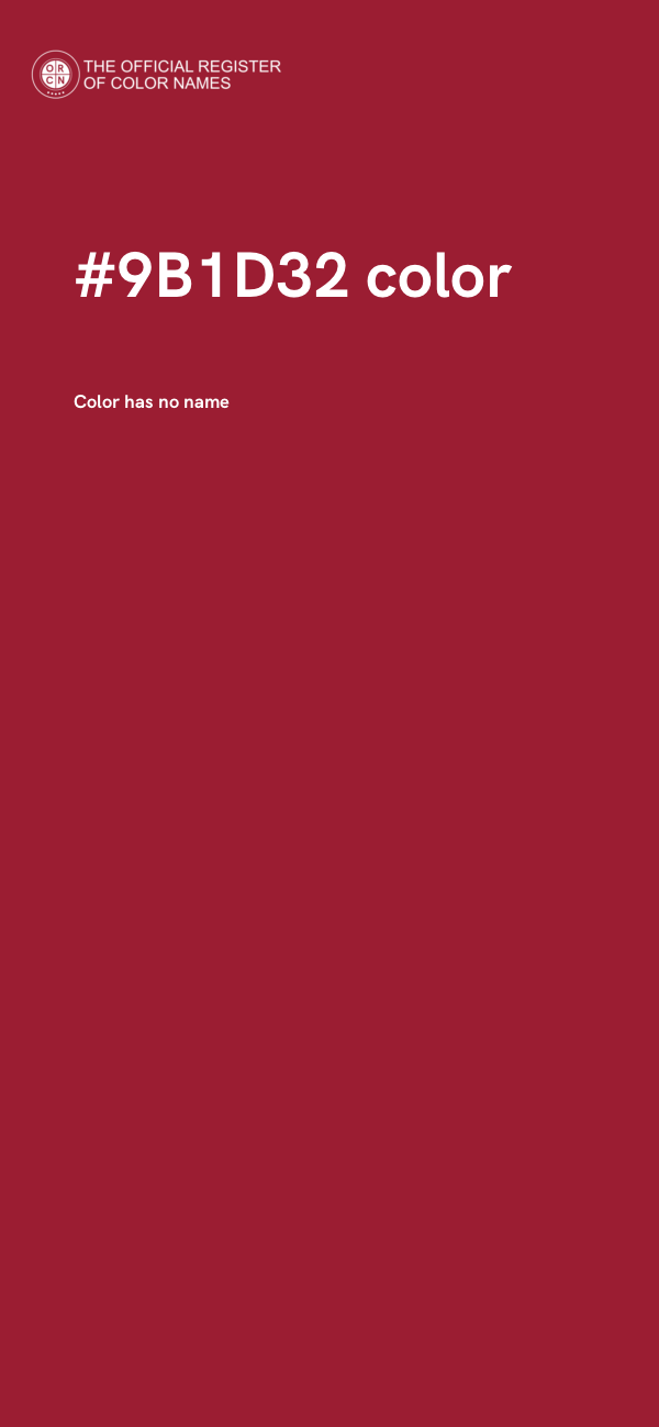 #9B1D32 color image