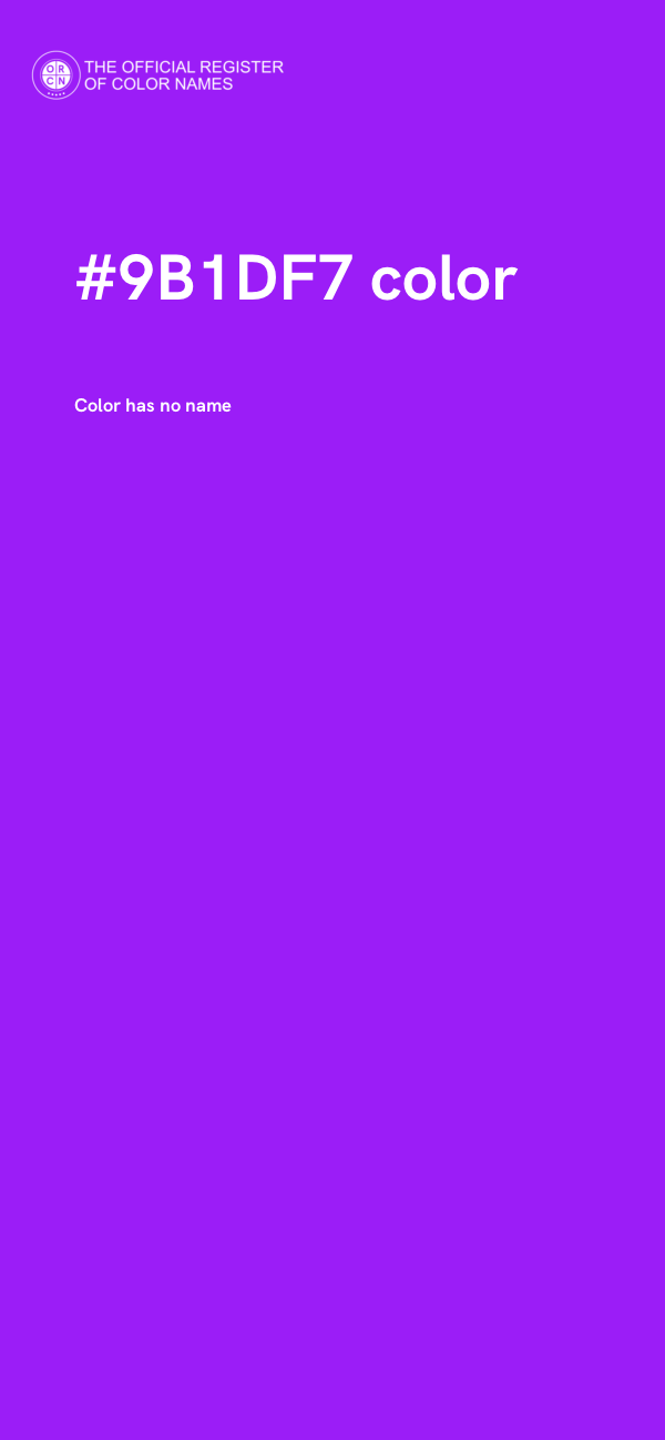 #9B1DF7 color image