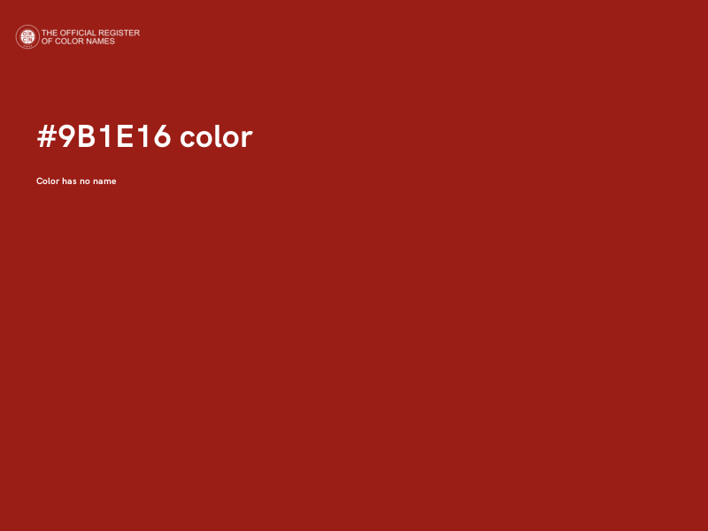#9B1E16 color image