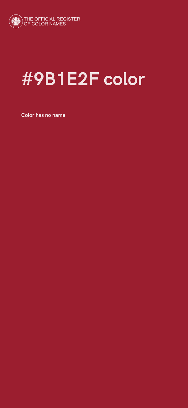 #9B1E2F color image