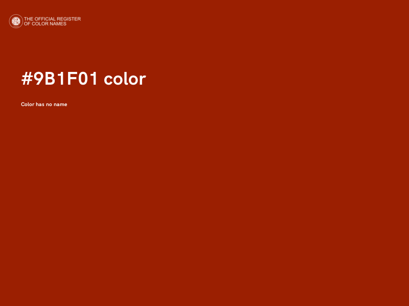 #9B1F01 color image