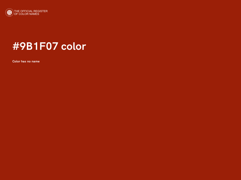 #9B1F07 color image