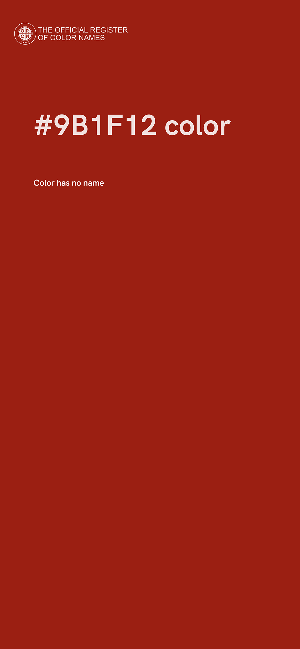 #9B1F12 color image