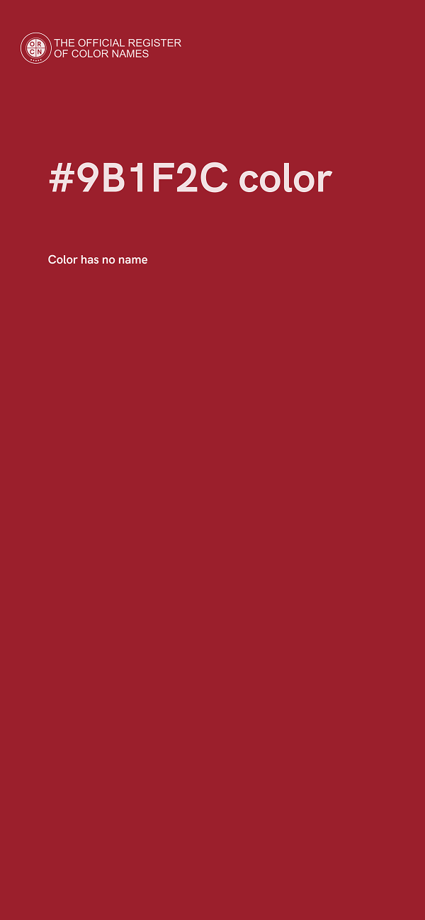 #9B1F2C color image