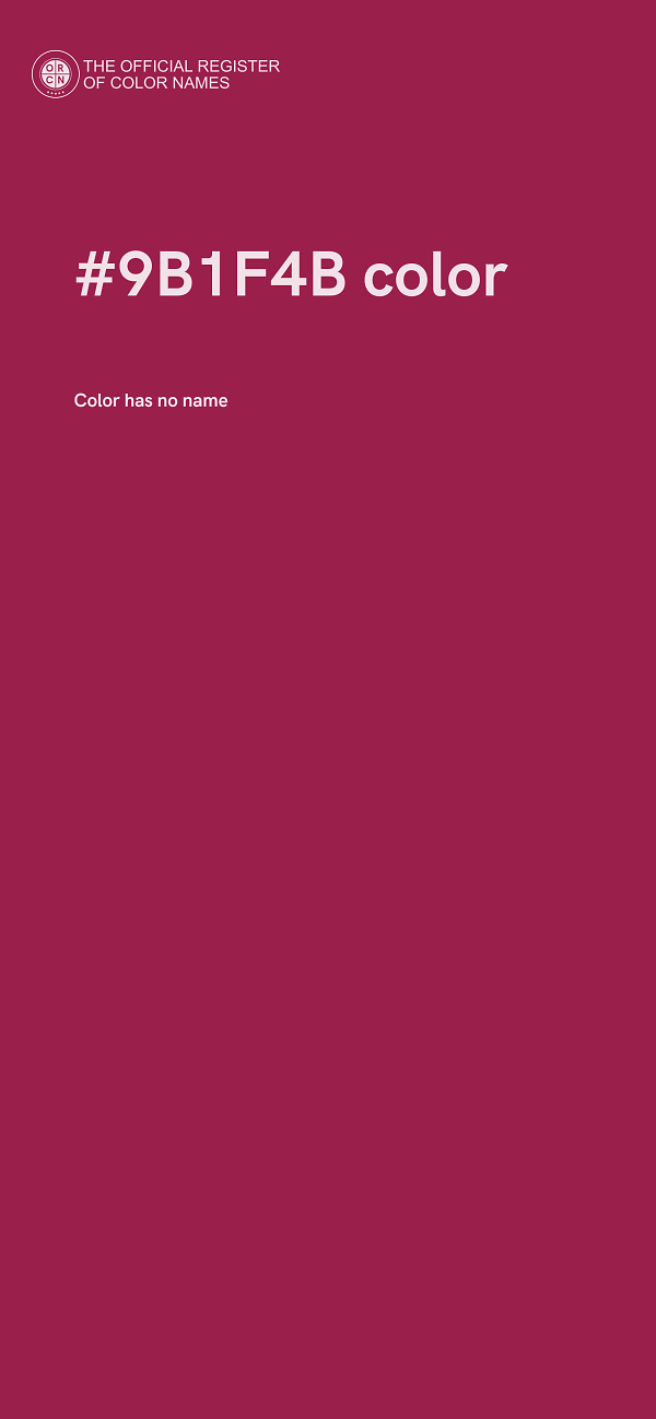 #9B1F4B color image