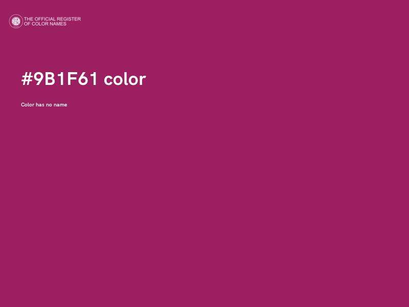 #9B1F61 color image