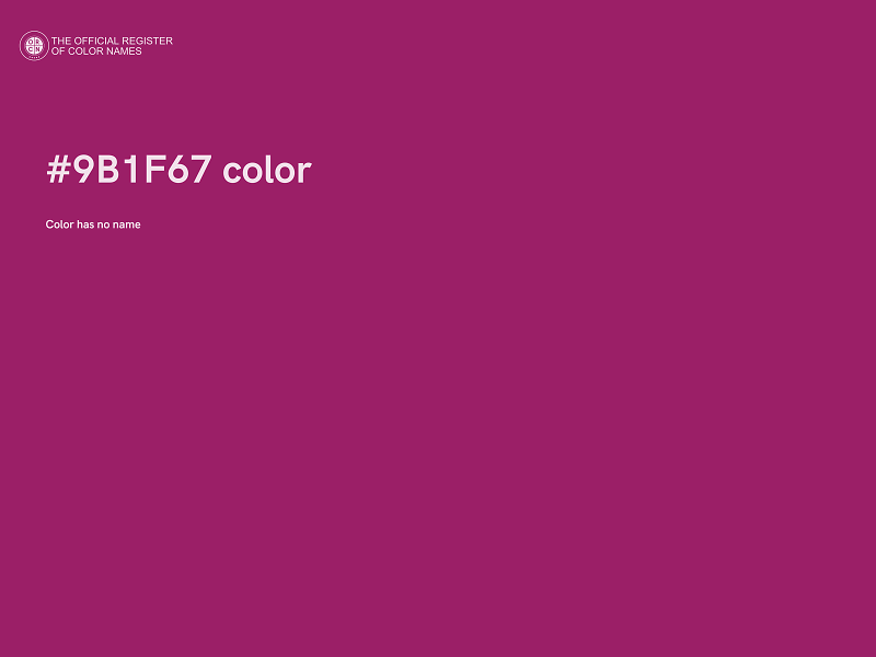 #9B1F67 color image