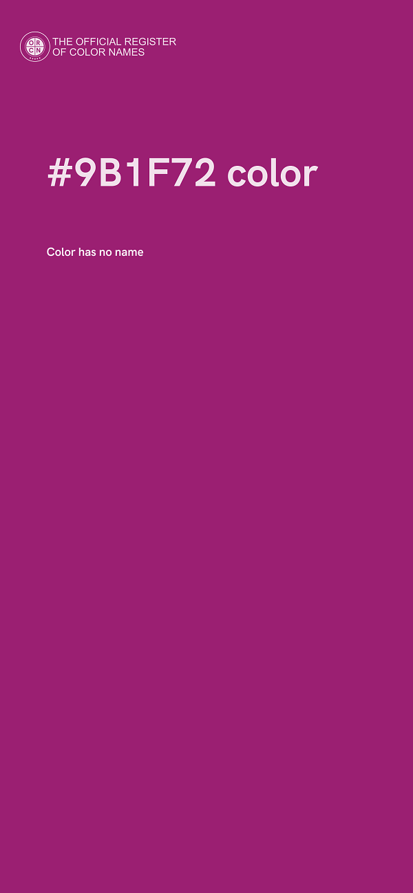 #9B1F72 color image