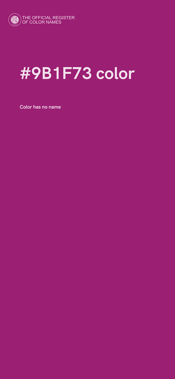 #9B1F73 color image