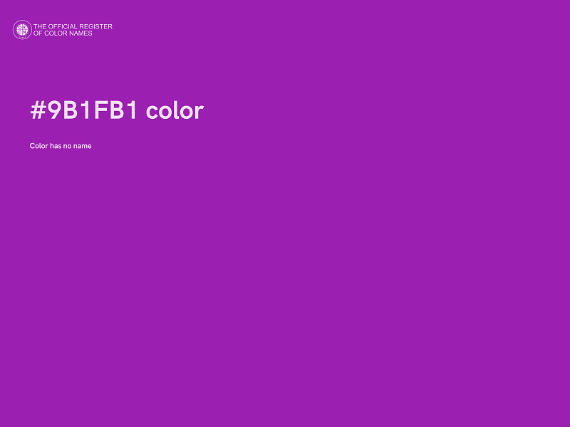 #9B1FB1 color image