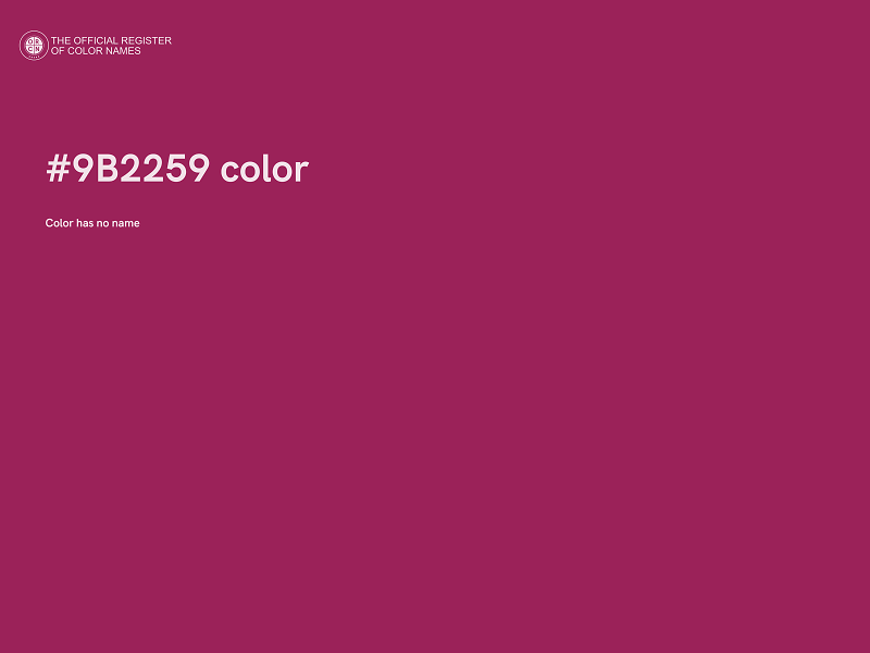 #9B2259 color image