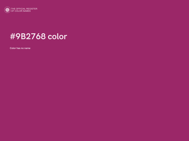 #9B2768 color image