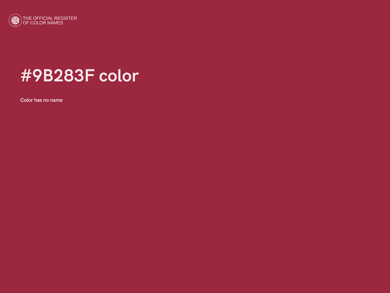 #9B283F color image