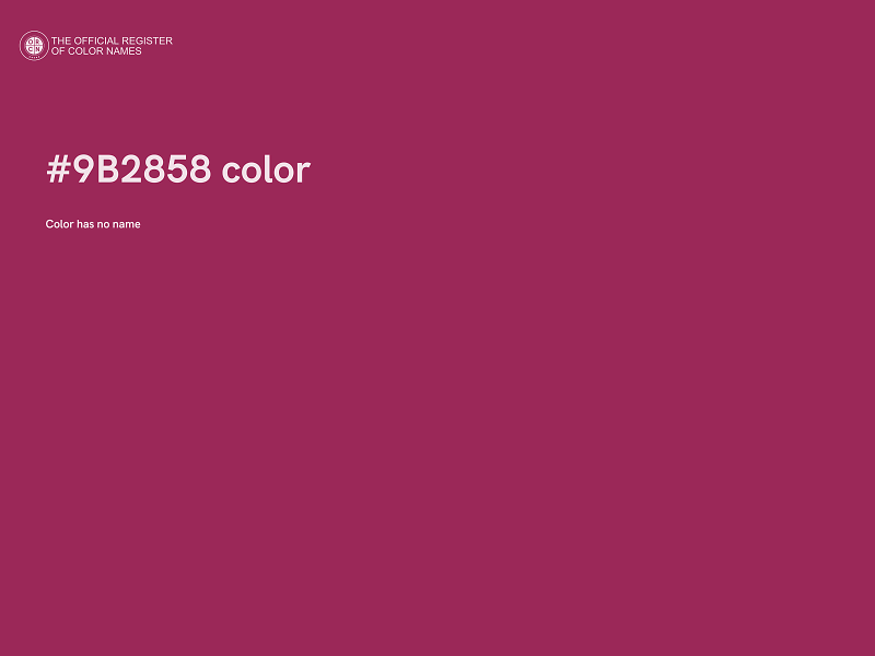 #9B2858 color image