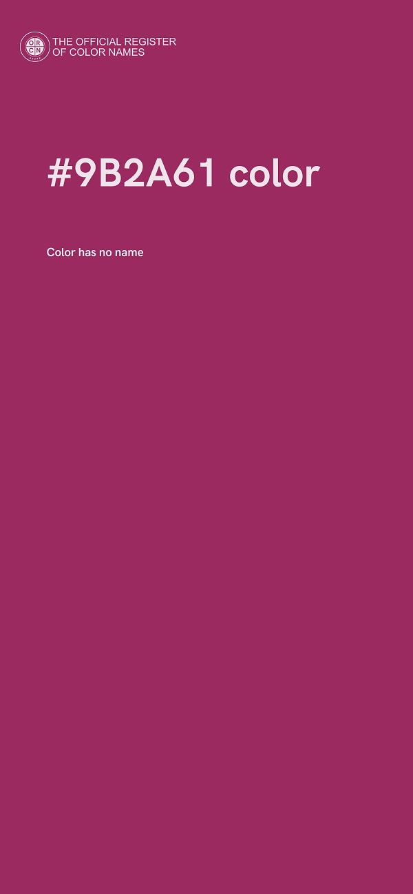 #9B2A61 color image